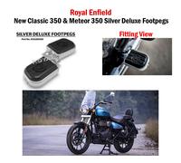 Royal Enfield "Silver Deluxe Foot Pegs New Classic 350 & Meteor 350"