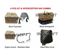 Royal Enfield "Sump & Engine Guard, Flyscreen & Bike Cover" GT & Interceptor 650