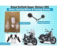 Royal Enfield Super Meteor 650 "Black Touring Mirror & Touring Screen"