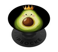 Royal Fruit Vibes con un avocado incoronato PopSockets PopGrip Adesivo