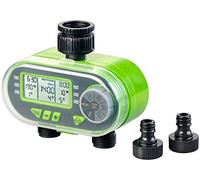 Royal Gardineer Giardino e Giardinaggio - Orologio di irrigazione: Digitale Computer per irrigazione, 2 connessioni, Display LCD (Computer per 2 Vie, Controllo dell'Acqua, Sentiero)