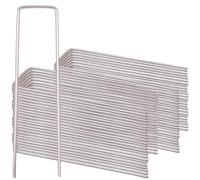 Royal Gardineer picchetto per Terra: Set da 50 Pezzi Ancora da Terra, Acciaio Inossidabile Legato, 15 cm di Lunghezza (Aringa di Ferro, Ancora per Costruzioni Giardino, Aereo)
