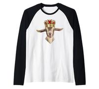 Royal Goat King with Crown Maglia con Maniche Raglan