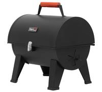 Royal Gourmet - Barbecue a carbone portatile, barbecue da campeggio per giardino e picnic, barbecue a carbone da tavolo, barbecue pieghevole con chiusura a scatto e manico in legno, nero