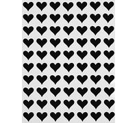 Royal Green Adesivi Mini Cuori per Decorazione 1,3 cm (13 mm) Etichette Colorate a Forma di Cuore per Arti, Artigianato, Forniture per Feste e Scrapbooking, Confezione da 1050 Pezzi (Nero)