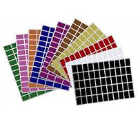 Royal Green Adesivi Rettangolari Rimovibili 25,5x16 mm - 10 Colori Assortiti - Confezione da 550 Pezzi