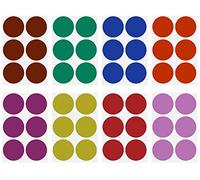 Royal Green Adesivi Rotondi Colorati Multiuso 50mm - Bollini Scrivibili 8 Colori 5cm Ideali come Etichette per Bambini, Scuola, Casa, Ufficio, Lavoro, Archivio - Confezione da 48 Pezzi