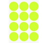 Royal Green Adesivi Rotondi Gialli Fluorescenti 38 mm - Etichette Colorate Scrivibili Multiuso - Bollini da 4cm - Confezione da 180 Pezzi