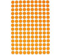 Royal Green Adesivi Rotondi Multiuso Arancioni Fluorescenti da 10 mm - Etichette Colorate Scrivibili da 1 cm - Confezione da 2100 Pezzi