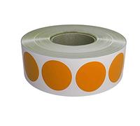 Royal Green Adesivi Rotondi Multiuso Colore Arancione 19mm - Etichette Colorate Scrivibili da 1,9cm in Rotolo - Confezione Nastro da 1050 Pezzi