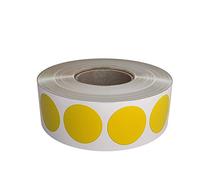 Royal Green Adesivi Rotondi Multiuso Colore Giallo 19mm - Etichette Colorate Scrivibili da 1,9cm in Rotolo - Confezione Nastro da 1050 Pezzi