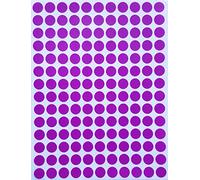Royal Green Adesivi Rotondi Multiuso Viola da 10 mm - Etichette Colorate Scrivibili da 1 cm - Confezione da 2100 Pezzi