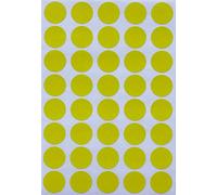 Royal Green Bollini Adesivi Rotondi Multiuso Colore Giallo 19mm - Etichette Colorate Scrivibili da 1,9 cm - Confezione da 600 Pezzi