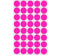 Royal Green Bollini Adesivi Rotondi Multiuso Colore Rosa Fluorescente 19mm - Etichette Colorate Scrivibili da 1,9 cm - Confezione da 600 Pezzi