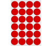 Royal Green Bollini Adesivi Rotondi Rossi da 25mm - Confezione da 1200 Pezzi