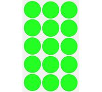 Royal Green Bollini Adesivi Rotondi Verde Fluorescente 30mm - Confezione da 750 Pezzi