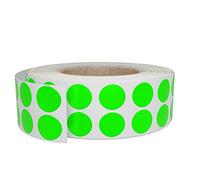 Royal Green Bollini Adesivi Rotondi Verde Fluorescente da 10 mm in Rotolo - Confezione da 3000 pezzi