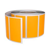 Royal Green Etichette Adesive Rettangolari Arancioni Fluorescenti da 4 cm x 1,9 cm in Rotolo - Etichette di Codifica Colorate Scrivibili 40mm x 19mm - Confezione da 500 Pezzi