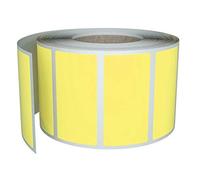 Royal Green Etichette Adesive Rettangolari Giallo Pastello in Rotolo 4 cm x 1,9 cm - Etichette di Codifica Colorate Scrivibili 40mm x 19mm - Confezione da 500 Pezzi