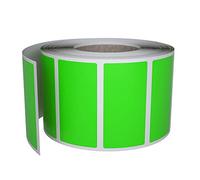 Royal Green Etichette Adesive Rettangolari Verdi Fluorescenti in Rotolo 4 cm x 1,9 cm - Etichette di Codifica Colorate Scrivibili 40mm x 19mm - Confezione da 500 Pezzi