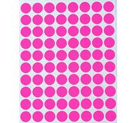 Royal Green - Etichette per codifica a colori, adesivi per etichette circolari piccole per una facile organizzazione, forniture, scatole, inventario per ufficio e casa - 100 fogli, 1,27 cm, rosa neon