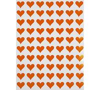 Royal Green Mini adesivi a forma di cuori, per decorazioni da 1/2 ", con etichette colorate, per arte, artigianato, feste e scrapbooking, confezione da 1050 (arancione)