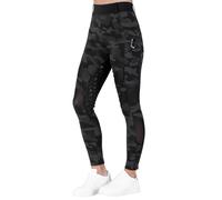 Royal Horsemen Leggings da equitazione da donna e ragazza (taglia XXS-XL) - inserti in silicone - comodi pantaloni a vita alta - con tasca per cellulare e passanti per cintura, Hot Camo, 36 szczupły