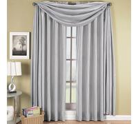 Royal Hotel Bedding Luxury Soho Gray-Silver Rod Pocket Window Curtain Drape, Solid Pattern, 42x63 inches