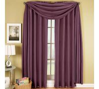 Royal Hotel Bedding Luxury Soho Purple Rod Pocket Window Curtain Drape, Solid Pattern, 42x63 inches