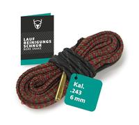 Royal Hunter® Filo per la pulizia della corsa I Borensake calibro .243 - 6 mm I pulizia corsa per fucili e pistole Premium Bore Snake con spazzola in ottone integrata