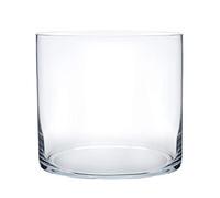 Royal Imports Vaso decorativo in vetro per fiori, centrotavola per casa o matrimonio, a forma di cilindro, altezza 20,3 cm, apertura 20,3 cm, trasparente