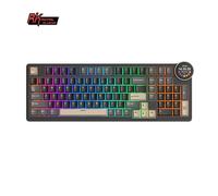ROYAL KLUDGE RK N99 Tastiera meccanica con schermo multifunzione 98 Copritasti PBT Guarnizione Tastiera da gioco wireless RGB Hot Swapable
