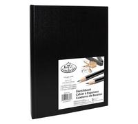 Royal & Langnickel - Blocco per album da disegno, formato A4, con copertina rilegata, 110 g/mq, 220 pagine, 21,6 cm x 27,9 cm, colore: Nero