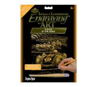 Royal & Langnickel oro incisione arte A4 Dimensioni nostalgico Auto da corsa per pittura Set