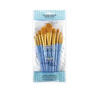 Royal & Langnickel RCC 303 - Crafters Choice, Golden Taklon Set di 9 pennelli per lingua di gatto