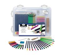 Royal & Langnickel - Set da disegno in valigetta piccola trasparente "Essentials" con kit per disegnare