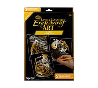 Royal & Langnickel - Set per pittura "animali selvatici", A4, confezione da 3 pezzi, colore: Oro