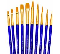 ARTIST PAINT BRUSH SET X10 POINTED ROUNDS SHADERS SVP7