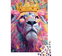 Royal Lion King Art Print Puzzle Impossibili 1000Pcs Decorazione Per La Casa. Giochi Rilassamento E Intelligence Per Adulti E Ragazzi Da 14 Anni 38x26cm/1000pcs