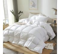 Royal Luxe Piumino in fibra di piuma d'oca, inserto per piumino queen size, 100% cotone, per tutte le stagioni, leggero, ultra morbido e lussuoso, biancheria da letto da hotel, 223,5 x 223,5 cm