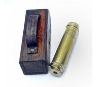 Royal Navy London 1915 Spyglass Telescopio Nautico Home Decor Vintage Pirata Telescopio per Regalo con Scatola in Pelle 30,5 cm Finitura Ottone