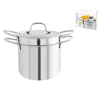 Royal Norfolk 9411018 Cuocipasta, Acciaio/Inox, Con Cestello E Coperchio, cm 19