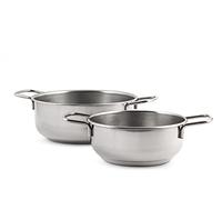 Royal Norfolk bis Casseruole 2 Manici in Acciaio Inox 18/22cm, Grigio