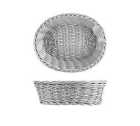 Royal Norfolk Cestino in Plastica Ovale, Grigio Chiaro, 25x19xH7cm