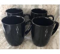 Royal Norfolk Nero Gres Tazze da Caffè Stoviglie Cups-Set Di 4-RARE-SHIP 24H