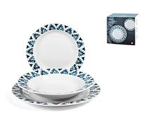 Home Servizio Tavola 18 Pezzi Tribe in Porcellana Decorata - bianco porcellana 7956600