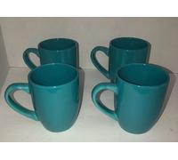 Royal Norfolk Turchese Gres Tazze da Caffè Stoviglie Tazze Nuovo Set Di 4-RARE