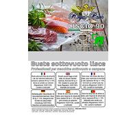 Royal Pack Liscio 90 buste sottovuoto lisce per macchine sottovuoto a campana, professionali, alta qualità, made in Italy. Confezione 100 buste formato 30x40 cm