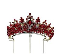 Royal Purple Crystal Queen - Corona di strass per spettacoli e matrimoni(Red)