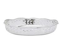 ROYAL QUEEN Varotto & Co. Cestino Ovale Traforato in Sheffield Placcato Argento cod.5160034L 31x23x5h cm